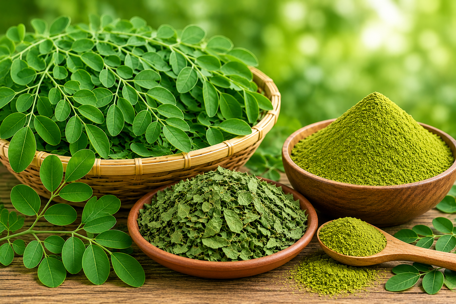 Fresh Moringa Leaves — one of the premium ingredients sourced by AgroElite Foods